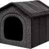 Hobbydog Hundehaus Hundehöhle Hundehütte Stoff INARI Tierhaus Graphit Mit Schwarz R2: 44 X 38 X 45 Cm