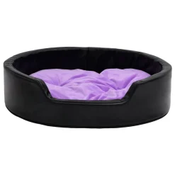 VidaXL Hundebett Schwarz-Violett 99x89x21 Cm Plüsch Und Kunstleder -Garten- & Gewächshäuser Geschäft 9aab5103f68e9969a51b6a85ef859485