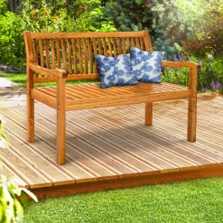 Tillvex® Gartenbank Holz Parkbank Massiv Sitzbank Garten Gartenmöbel 2-Sitzer -Garten- & Gewächshäuser Geschäft 9adaa382ab8f0b62a1f75e51bb5b7333