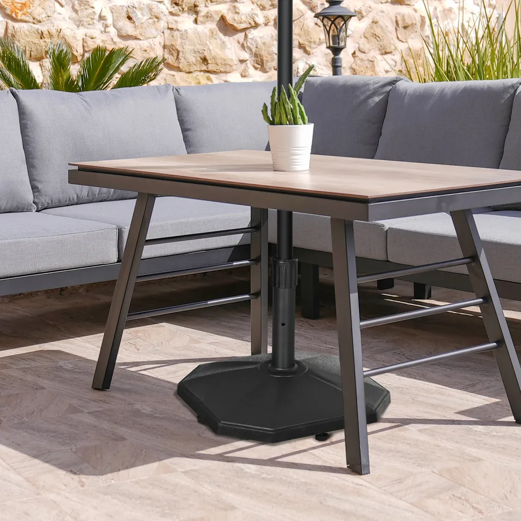 Outsunny Sonnenschirmständer 22 Kg Sonnenschirmfuß Für Mastdurchmesser Ø 32/34/38 Mm, Schirmständer Für Garten, Balkon, Zementfüllung, Schwarz 46 X 46 X 39 Cm 2 Outsunny Sonnenschirmständer 22 Kg Sonnenschirmfuß Für Mastdurchmesser Ø 32/34/38 Mm, Schirmständer Für Garten, Balkon, Zementfüllung, Schwarz 46 X 46 X 39 Cm – Bild 2