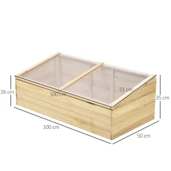 Outsunny Gewächshaus Holz Frühbeet Frühbeetkasten Treibhaus Garten & Pflanzkasten-System Für Garten Balkon, 100 X 50 X 35 Cm, Natur, Tanne, PC-Platte 12 Outsunny Gewächshaus Holz Frühbeet Frühbeetkasten Treibhaus Garten & Pflanzkasten-System Für Garten Balkon, 100 X 50 X 35 Cm, Natur, Tanne, PC-Platte -Garten- & Gewächshäuser Geschäft 9b1241a5927d88404ece3fd442e3dbb6