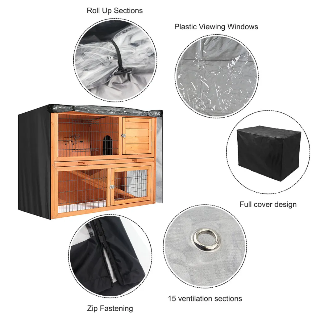 PMS Haustierkäfig Kaninchenstall Schutzhülle 210D Oxford Staubdicht Wasserdicht Kleintierkäfig Kaninchenkäfig Abdeckung Staubabdeckung, Grau 8 PMS Haustierkäfig Kaninchenstall Schutzhülle 210D Oxford Staubdicht Wasserdicht Kleintierkäfig Kaninchenkäfig Abdeckung Staubabdeckung, Grau – Bild 8