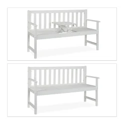 Relaxdays Weiße Gartenbank Mit Tisch -Garten- & Gewächshäuser Geschäft 9b406757e60bf53f0a6caf40b7701689