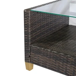 Outsunny 4 Tlg. Rattan Gartenmöbel-Set, Gartengarnitur Mit Kissen, Sitzgruppe Mit 2 Doppelsofa, 2 Stühlen, 1 Couchtisch, Sitzgarnitur Für Garten, Terrasse, Metall+Polyester, Beige -Garten- & Gewächshäuser Geschäft 9b457188954ef13479e5508d39d26943