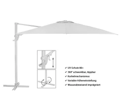 Dehner Ampelschirm Zypern, Eckig, Mit UV-Schutz 80+, 264 X 300 X 300 Cm, Aluminium/Polyester/Stahl, Dunkelblau 12 Dehner Ampelschirm Zypern, Eckig, Mit UV-Schutz 80+, 264 X 300 X 300 Cm, Aluminium/Polyester/Stahl, Dunkelblau -Garten- & Gewächshäuser Geschäft 9b831d39fbf4e6327a893aa4e35d712e