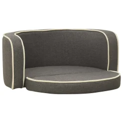 VidaXL Klappbares Hundesofa 76x71x30 Cm Waschbare Kissen Leinen Grau