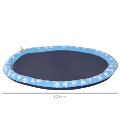 PawHut 170 Cm Splash Sprinkler Pad Für Hunde Spritz Wasserspiel Matte Wassersprinkler Anti-Rutsch Outdoor PVC Blau -Garten- & Gewächshäuser Geschäft 9ba555fd011d7aee63e2cbbde6e6fdc2