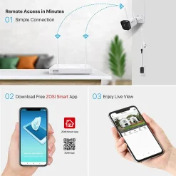 ZOSI 3MP H.265+ Audio Außen WLAN Überwachungskamera Set Mit 1TB Festplatte Für Innen Und Außen, Bewegungsalarm, Tonaufnahme -Garten- & Gewächshäuser Geschäft 9beaa551d6749d257b551cbf85a04d9a