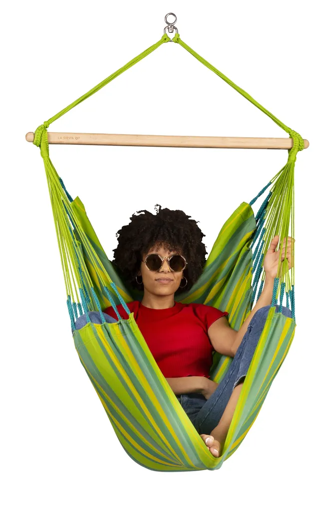 La Siesta Domingo Lime Basic Hängesessel Wetterfest Grün Hängestuhl 3 La Siesta Domingo Lime Basic Hängesessel Wetterfest Grün Hängestuhl – Bild 3