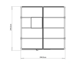 Palram - Canopia Aluminium Gewächshaus Glory 88 | Grau | 244x244x268 Cm 27 Palram - Canopia Aluminium Gewächshaus Glory 88 | Grau | 244x244x268 Cm -Garten- & Gewächshäuser Geschäft 9c2b947f66a4375c25da3b7e6fd6c6b5