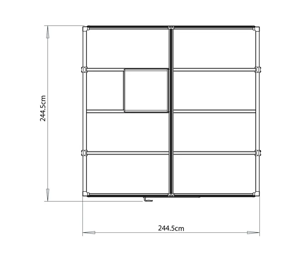 Palram - Canopia Aluminium Gewächshaus Glory 88 | Grau | 244x244x268 Cm 14 Palram - Canopia Aluminium Gewächshaus Glory 88 | Grau | 244x244x268 Cm – Bild 14
