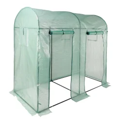 Gravidus Foliengewächshaus Tomatenhaus Pflanzenhaus Gewächshaus Mit 2 Türen Und 4 Fenster