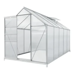 En.casa Gewächshaus Oisterwijk Glashaus Mit Fundament 310 X 190 Cm Gartengewächshaus Treibhaus Pavillon Aus Hohlkammerplatten