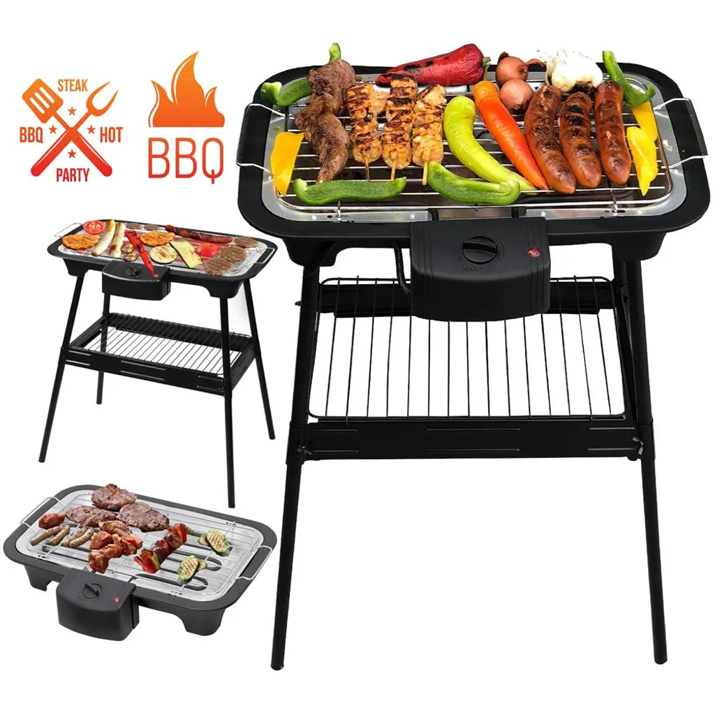 Adler 2in1 Standgrill BBQ Grill Partygrill Tischgrill Standtischgrill Elektro Grill 2000 Watt 12 Adler 2in1 Standgrill BBQ Grill Partygrill Tischgrill Standtischgrill Elektro Grill 2000 Watt – Bild 12