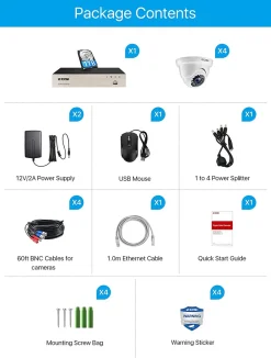ZOSI 8CH H.265+ 1080P Außen Überwachungskamera System Mit 1TB Festplatte Und 4x 2MP Dome Video Kamera Set Für Zu Hause -Garten- & Gewächshäuser Geschäft 9c9ac024fc39302ebf8d8df94e2403c9
