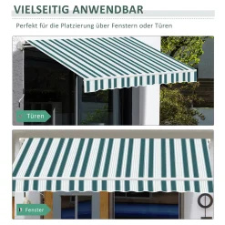Outsunny Manuelle Gelenkarmmarkise 395 Cm Markise Mit Handkurbel Balkonmarkise Sonnenschutz Wandmontage Balkon Alu Weiß+Grün 395 X 245 Cm 13 Outsunny Manuelle Gelenkarmmarkise 395 Cm Markise Mit Handkurbel Balkonmarkise Sonnenschutz Wandmontage Balkon Alu Weiß+Grün 395 X 245 Cm -Garten- & Gewächshäuser Geschäft 9cb242c5b50fdbb7b978909f8cca0eaa