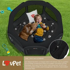LOVPET® Welpenlaufstall Tierlaufstall Faltbar Für Kleintiere Hunde, Katzen Inkl. Hundenapf Hundelaufstall Freigehege Oxfordgewebe Pop-up System Indoor & Outdoor, Farbe:Schwarz 19 LOVPET® Welpenlaufstall Tierlaufstall Faltbar Für Kleintiere Hunde, Katzen Inkl. Hundenapf Hundelaufstall Freigehege Oxfordgewebe Pop-up System Indoor & Outdoor, Farbe:Schwarz -Garten- & Gewächshäuser Geschäft 9cc89222a8205590a350e5bd3787d992