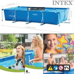 INTEX Frame Pool - Set Family 450 X 220 X 84 Cm, Farbe: Blau; 128273NP -Garten- & Gewächshäuser Geschäft 9cde1fce9aa59089f13098a292491bbf