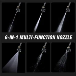 Yofidra ONEVAN 6-in-1 Bürstenlos Hochdruckreiniger Autowaschpistole Garten Hochdruckpistole Mit 2 Akkus -Garten- & Gewächshäuser Geschäft 9ce21b7d129e7a9ff14b175bd3174bf0