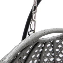 HOME DELUXE - Polyrattan Hängesessel TWIN Grau - Komplett Inkl. Regenabdeckung Hängestuhl Hängekorb Gartenliege -Garten- & Gewächshäuser Geschäft 9d3433f64619e53bb6af52190c369715