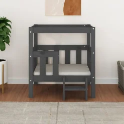 VidaXL Hundebett Grau 65,5x43x70 Cm Massivholz Kiefer -Garten- & Gewächshäuser Geschäft 9d3c6a4af2703b12b3be12c375fdc5f6