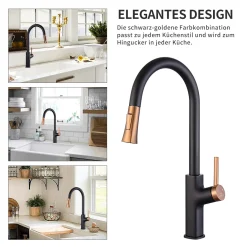 Aihom Wasserhahn Küche Schwarz Küchenarmatur Ausziehbar 360° Drehbar Wasserhahn Ausziehbar Mischbatterie Mit 2 Strahlarten Küchenarmatur Hochdruck Mit Höhe Bogenauslauf, Schwarz 18 Aihom Wasserhahn Küche Schwarz Küchenarmatur Ausziehbar 360° Drehbar Wasserhahn Ausziehbar Mischbatterie Mit 2 Strahlarten Küchenarmatur Hochdruck Mit Höhe Bogenauslauf, Schwarz -Garten- & Gewächshäuser Geschäft 9dd175b6533f810e38133ab5d23fe420