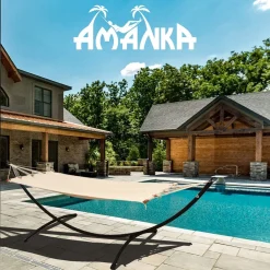 Amanka Outdoor Stabhängematte 190x80cm Garten Hängematte Mit Stange Bis 100kg Beige -Garten- & Gewächshäuser Geschäft 9de5a6d1935e1bc133b0cb8fd61b6809