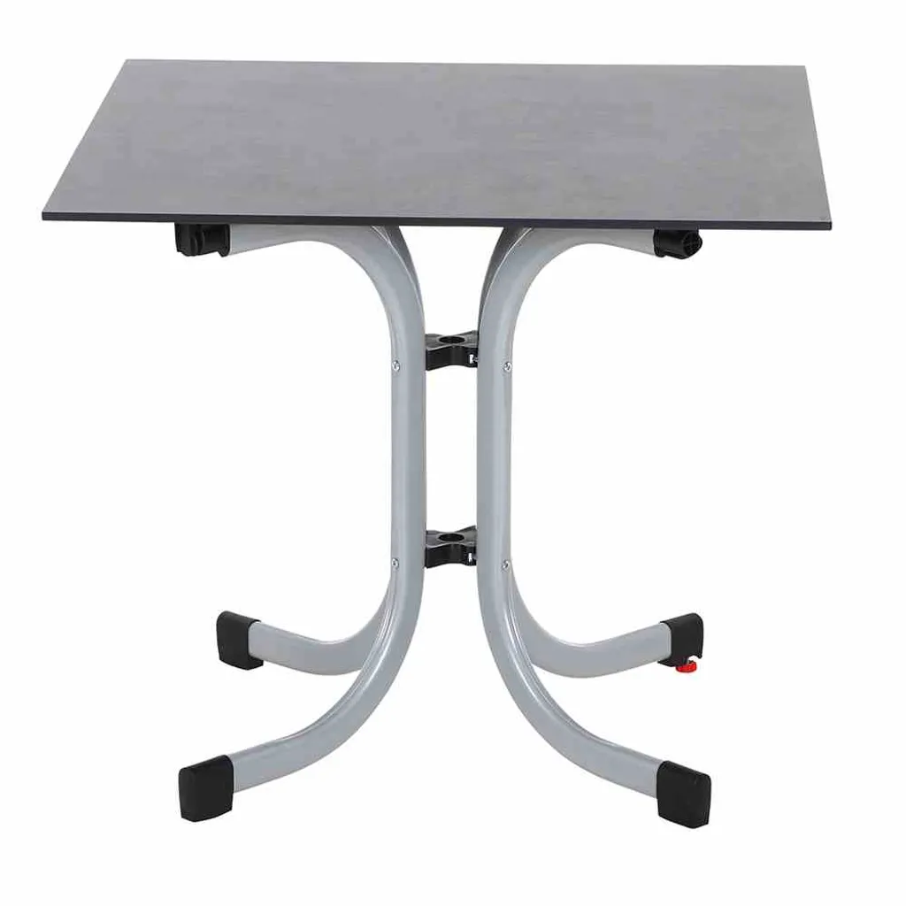 SIENA GARDEN Sola Klapptisch 80x80 Cm, Silber K95706 2 SIENA GARDEN Sola Klapptisch 80x80 Cm, Silber K95706 – Bild 2