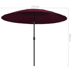 VidaXL Sonnenschirm Mit Aluminium-Mast 270 Cm Bordeauxrot -Garten- & Gewächshäuser Geschäft 9e8694f262a309585f2b0738c5324591
