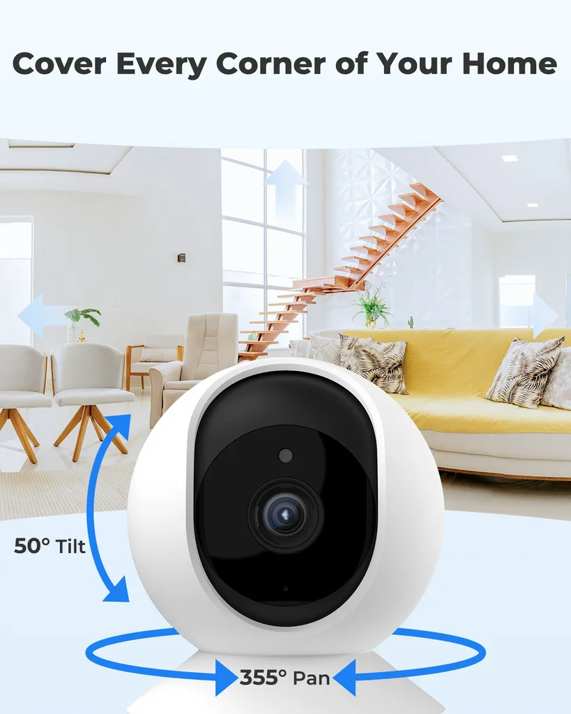 Reolink WLAN Überwachungskamera Innen 4MP, Schwenkbare IP-Kamera Indoor Mit Auto-Tracking, Personen-/Haustiererkennung, 2,4/5GHz WiFi, 2-Wege-Audio, IR-Nachtsicht, SD-Kartenslot, E1 Pro (Schwarz Und Weiß), 4 Stück 8 Reolink WLAN Überwachungskamera Innen 4MP, Schwenkbare IP-Kamera Indoor Mit Auto-Tracking, Personen-/Haustiererkennung, 2,4/5GHz WiFi, 2-Wege-Audio, IR-Nachtsicht, SD-Kartenslot, E1 Pro (Schwarz Und Weiß), 4 Stück – Bild 8