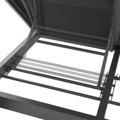 Juskys Doppel Loungebett Kreta - Gartenliege Für 2 Personen - Dach & Rückenlehne Verstellbar - Sonnenliege Für Terrasse, Garten & Balkon - Liege Grau -Garten- & Gewächshäuser Geschäft 9ece5105eedefbd2d497f485c76967f3