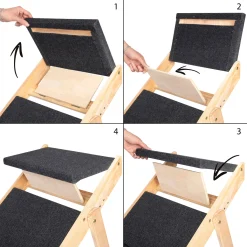 ONVAYA® Haustiertreppe | 4 Stufen | Treppe Für Hunde Und Katzen Aus Echtholz | Klappbar | 2 In 1 Treppe Und Rampe | Rutschfest 11 ONVAYA® Haustiertreppe | 4 Stufen | Treppe Für Hunde Und Katzen Aus Echtholz | Klappbar | 2 In 1 Treppe Und Rampe | Rutschfest -Garten- & Gewächshäuser Geschäft 9f343302786f76bcb2643c60a74d8bc3