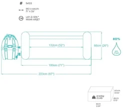 Bestway Whirlpool Lay-Z-Spa Miami | 4 Personen | 81 Massageluftdüsen | Automatisch Aufblasbar | 180x66 Cm | Schwarz/türkis | Abdeckung | Indoor Outdoor -Garten- & Gewächshäuser Geschäft 9f52d0a5d7552f7f7ac6c38135181753
