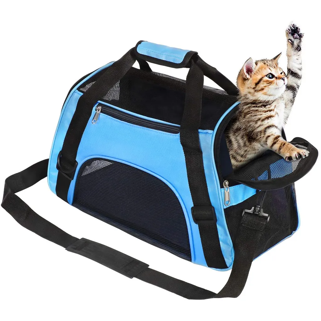 Optizium Hundetransportbox - Blau - L - 52 X 24.5 X 33 Cm - Hundebox Hundetasche Katzenbox Autotransportbox Soft-Sided Airline- Faltbar 1 Optizium Hundetransportbox - Blau - L - 52 X 24.5 X 33 Cm - Hundebox Hundetasche Katzenbox Autotransportbox Soft-Sided Airline- Faltbar