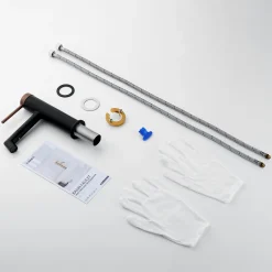 Lonheo Badarmatur 360° Drehbar Auslauf Waschtischarmatur Mit Ablaufgarnitur, Wasserhahn Bad Mit Pop Up, Schwarz -Garten- & Gewächshäuser Geschäft 9fb414fded4a84c2033baef76778b76e