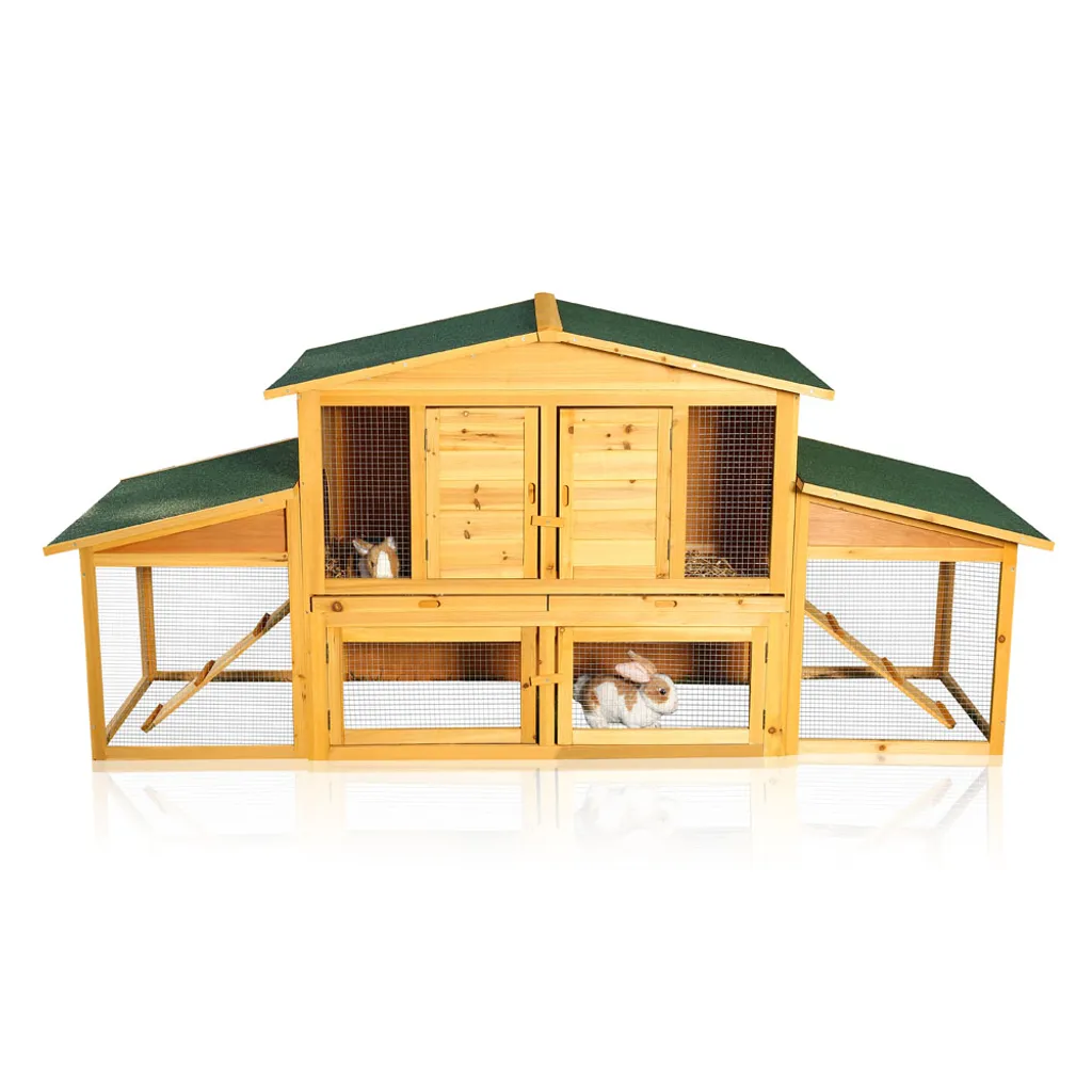 Mucola XXL Hasenstall Kaninchenstall Kleintierstall Hasenkäfig Freigehege Freilauf Holz Gehege Kaninchenkäfig Kleintierhaus Nagerkäfig Innen Außen 2 Mucola XXL Hasenstall Kaninchenstall Kleintierstall Hasenkäfig Freigehege Freilauf Holz Gehege Kaninchenkäfig Kleintierhaus Nagerkäfig Innen Außen – Bild 2