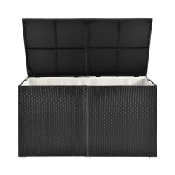 Juskys Polyrattan Auflagenbox Ikaria 950 L Inkl. Deckel Mit Hubautomatik & Innenplane – Garten Kissenbox Für Balkon & Terrasse – Gartenbox Schwarz -Garten- & Gewächshäuser Geschäft a003faf236f1ce46eb322a5891b26a29