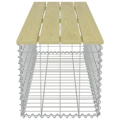 VidaXL Gabionen-Bank 120 Cm Verzinkter Stahl Und Kiefernholz -Garten- & Gewächshäuser Geschäft a0046a3555f2860a0806c9e7ac777c13