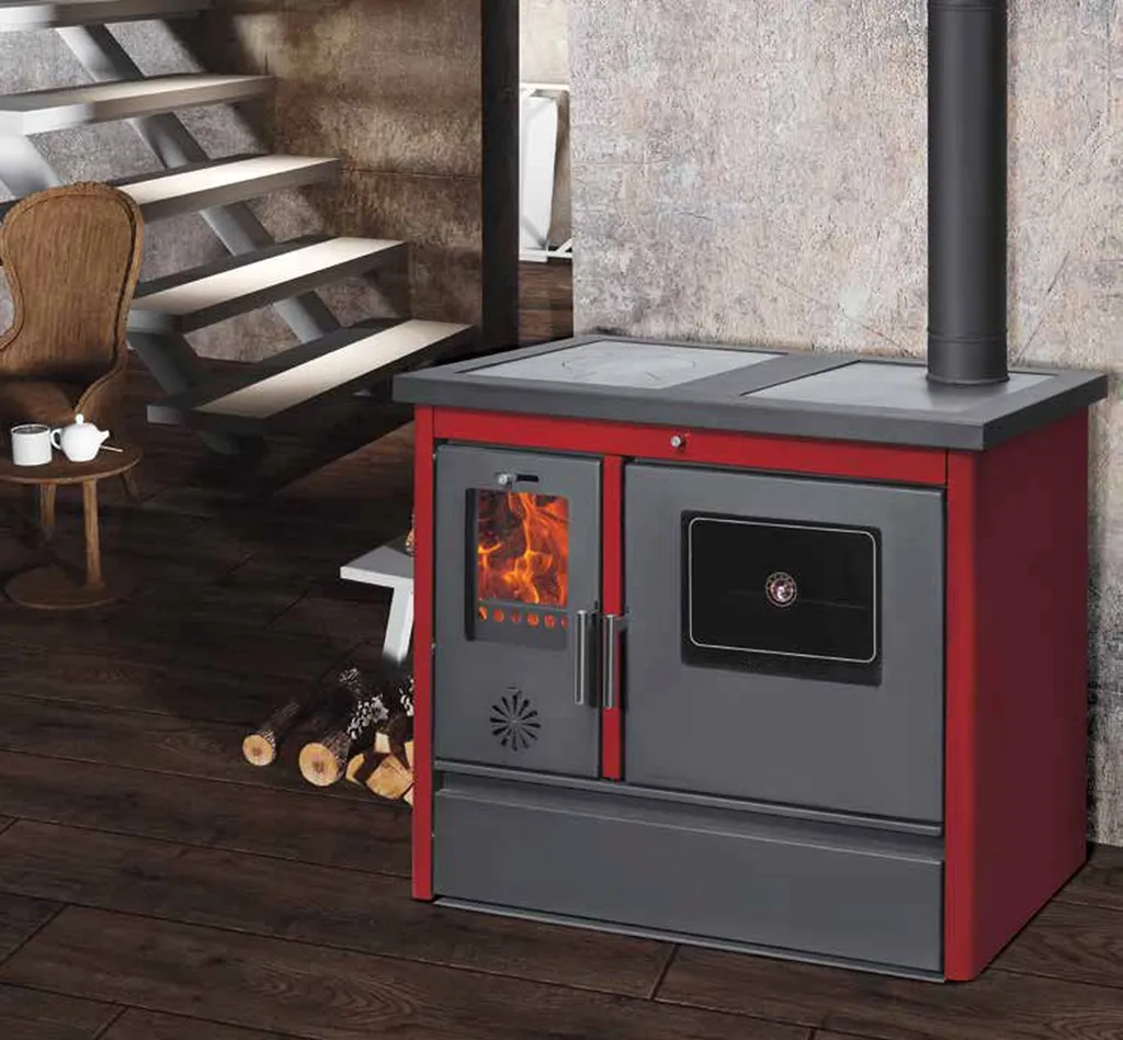 Moeby24 Küchenofen Holzherd Kaminofen Herd Gusseisen 11,91KW BimSchV2 EEK A+ Bordeux 3 Moeby24 Küchenofen Holzherd Kaminofen Herd Gusseisen 11,91KW BimSchV2 EEK A+ Bordeux – Bild 3