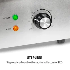 Klarstein Grillmeile 3000R Pro Gusseisen Grillplatte Elektrisch, Grillfläche: 54,5 X 35 Cm (geriffelt), Stufenlos 50-300 °C, 3000 Watt, Profi Elektrogrill Mit Spritzschutz, Edelstahl 11 Klarstein Grillmeile 3000R Pro Gusseisen Grillplatte Elektrisch, Grillfläche: 54,5 X 35 Cm (geriffelt), Stufenlos 50-300 °C, 3000 Watt, Profi Elektrogrill Mit Spritzschutz, Edelstahl -Garten- & Gewächshäuser Geschäft a018dde7ab18fbecc5ac4cd01065e964