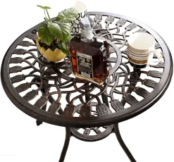 COSTWAY 3tlg. Bistroset Balkonset Gartenset Sitzgruppe Sitzgarnitur Gartengarnitur Gartenmoebel Bistrotisch Gartentisch Mit 2 Stuehlen Metall Antik -Garten- & Gewächshäuser Geschäft a02affbc88b677afd644ded7aadce955