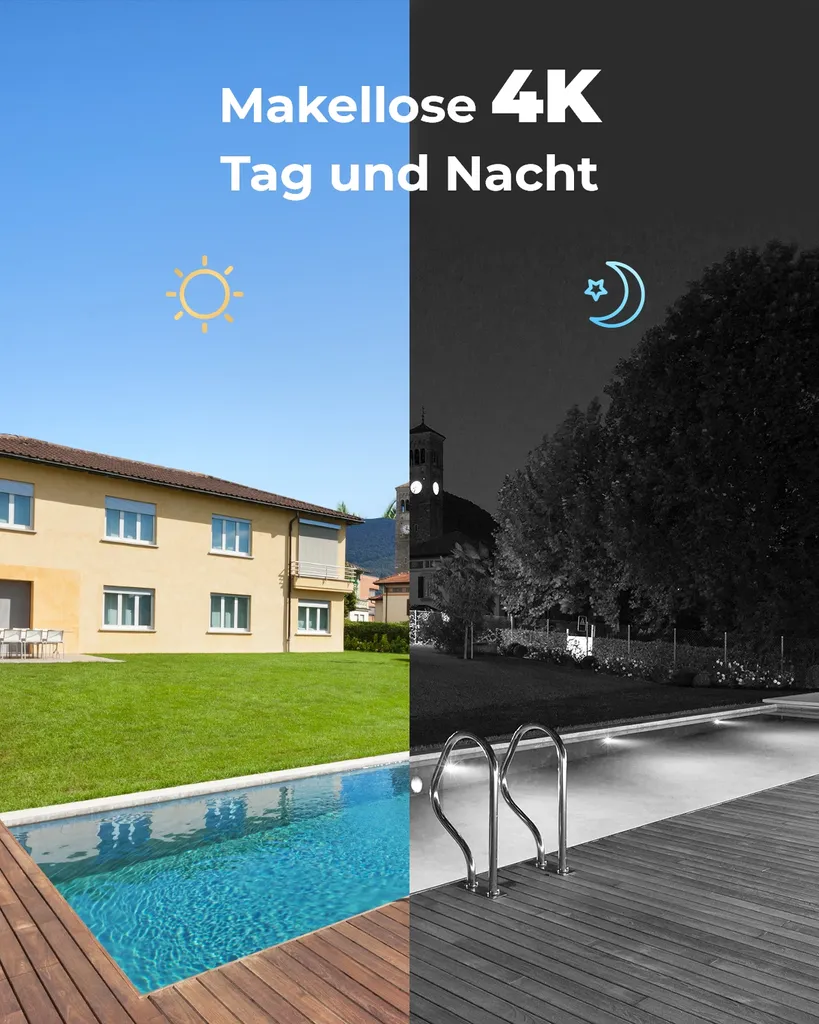 Reolink 4K Überwachungskamera Aussen Set, 8CH Videoüberwachung Mit 4X 8MP PoE IP Kamera Und 2TB HDD NVR Für 24/7 Aufnahme Innen Outdoor, Personenerkennung Und Fahrzeugerkennung, IP66, RLK8-800D4-A 8 Reolink 4K Überwachungskamera Aussen Set, 8CH Videoüberwachung Mit 4X 8MP PoE IP Kamera Und 2TB HDD NVR Für 24/7 Aufnahme Innen Outdoor, Personenerkennung Und Fahrzeugerkennung, IP66, RLK8-800D4-A – Bild 8