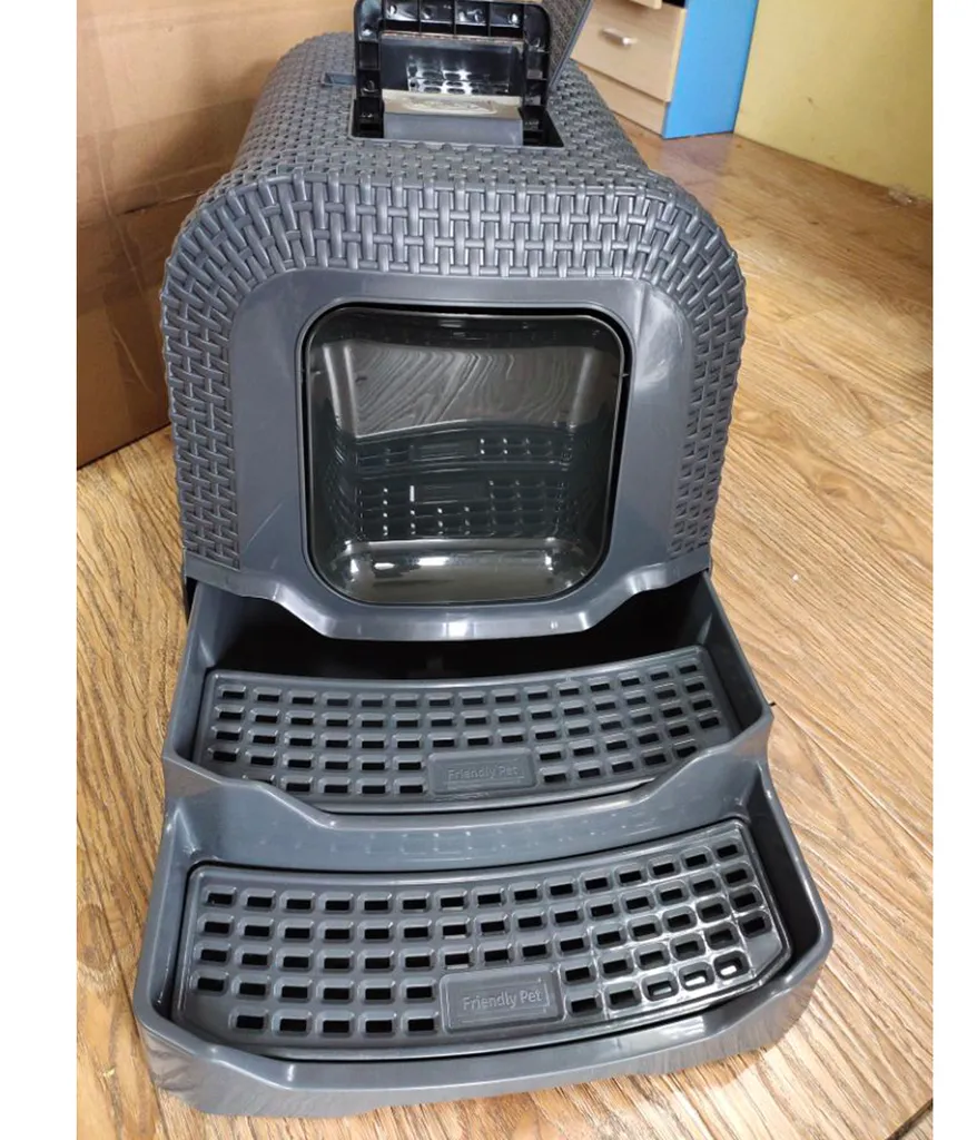 Dehner Premium Katzentoilette Jolie, Inkl. Abnehmbarer Haube, Ca. 69 X 42 X 41 Cm, Grau 2 Dehner Premium Katzentoilette Jolie, Inkl. Abnehmbarer Haube, Ca. 69 X 42 X 41 Cm, Grau – Bild 2