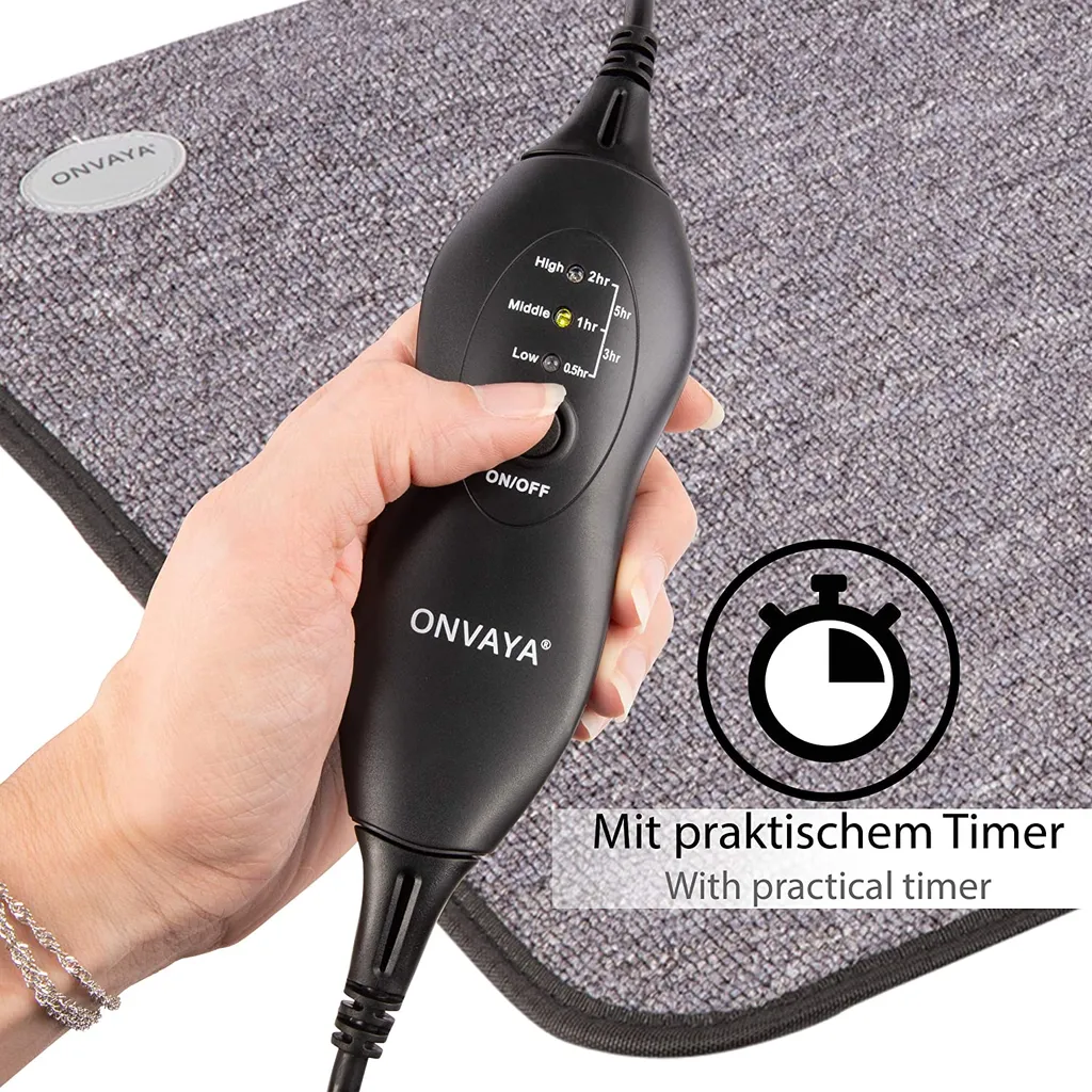 ONVAYA® Fuß-Heizmatte | Fußwärmer Elektrisch | Heizteppich Für Den Fußboden | Fußheizung | Teppichheizung | 40 X 60 Cm | 110 Watt | Wasserdicht | 3 Heizstufen 5 ONVAYA® Fuß-Heizmatte | Fußwärmer Elektrisch | Heizteppich Für Den Fußboden | Fußheizung | Teppichheizung | 40 X 60 Cm | 110 Watt | Wasserdicht | 3 Heizstufen – Bild 5