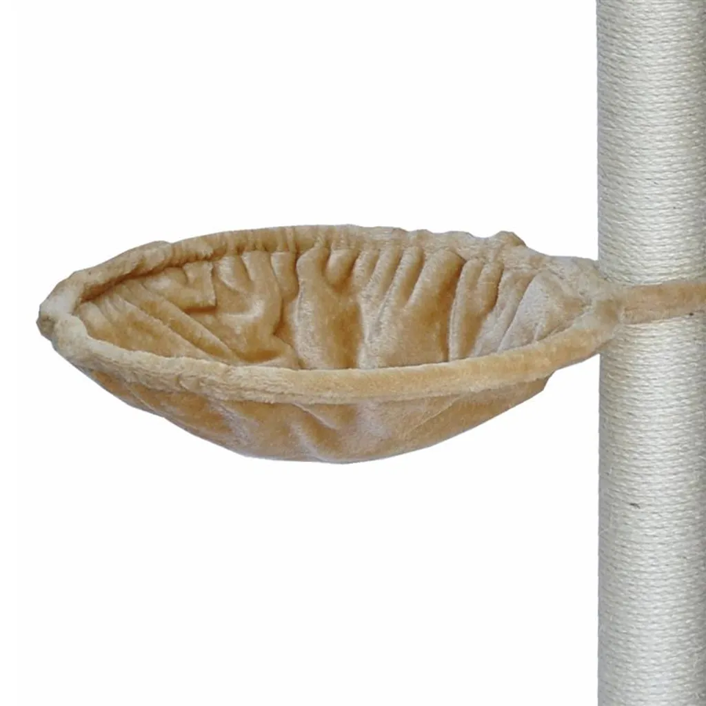 Nanook Kratztonne Grau / Beige - Liegemulde - Abnehmbares Katzenbett - 2 Kratzstämme 4 Nanook Kratztonne Grau / Beige - Liegemulde - Abnehmbares Katzenbett - 2 Kratzstämme – Bild 4