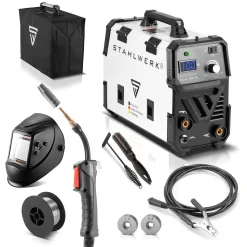 STAHLWERK FLUX 100M Fülldraht Schweißgerät Synergisch 100 A Vollausstattung