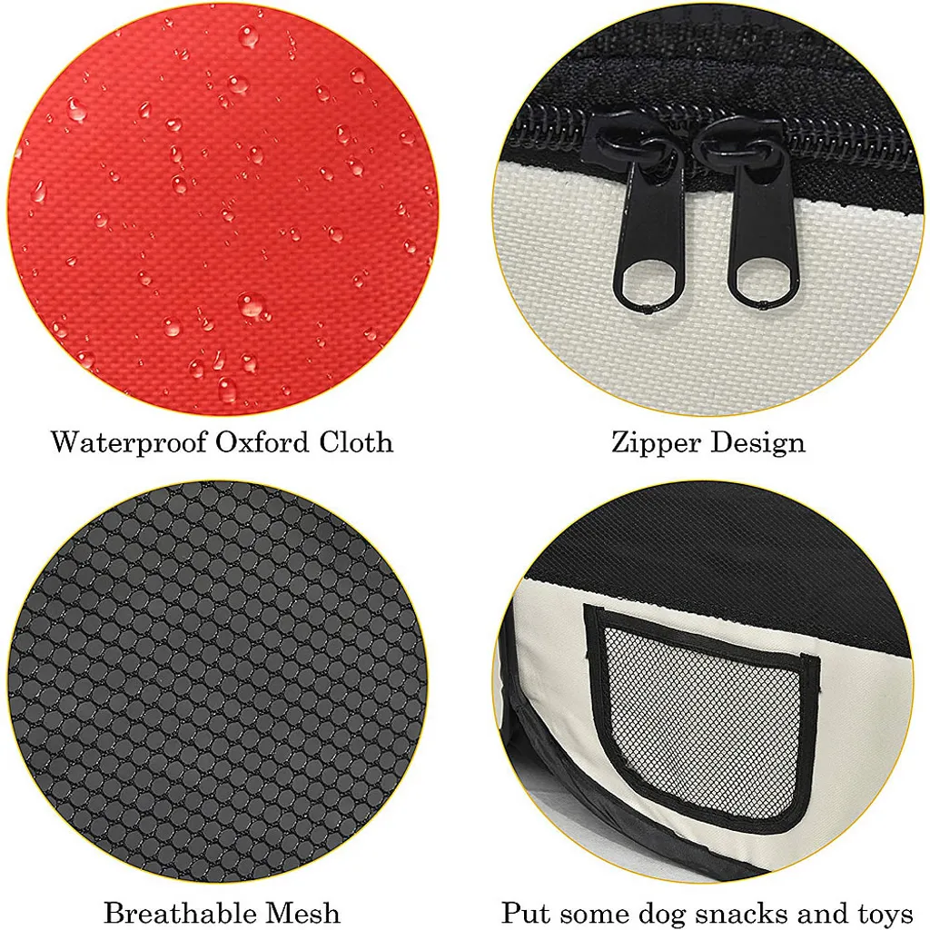 Mucola Welpenlaufstall Rot Faltbar Welpenauslauf Tierlaufstall Gehege Hunde Laufstall 4 Mucola Welpenlaufstall Rot Faltbar Welpenauslauf Tierlaufstall Gehege Hunde Laufstall – Bild 4