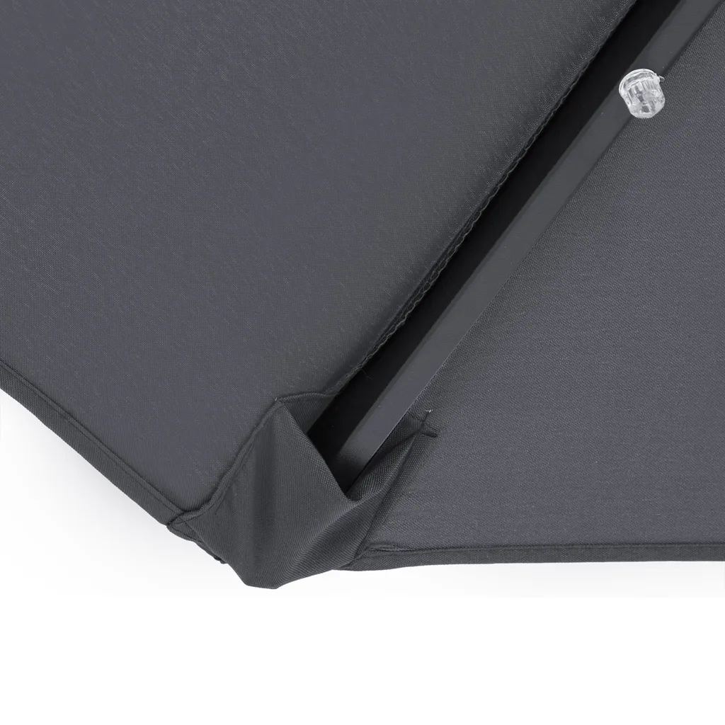 Deuba Kingsleeve Sonnenschirm LED Beleuchtung 270 Cm Groß Rund Solar Alu Knickbar Stabil Marktschirm Gartenschirm Terrassenschirm Garten Terrasse Balkon, Farbe:anthrazit 5 Deuba Kingsleeve Sonnenschirm LED Beleuchtung 270 Cm Groß Rund Solar Alu Knickbar Stabil Marktschirm Gartenschirm Terrassenschirm Garten Terrasse Balkon, Farbe:anthrazit – Bild 5