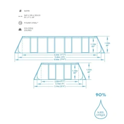 Bestway Power Steel™ Frame Pool Komplett-Set, Eckig, Mit Filterpumpe, Sicherheitsleiter & Abdeckplane 549 X 274 X 122 Cm, Schwimmbecken, Schwimmen, Pools -Garten- & Gewächshäuser Geschäft a204d3d0a1cdbc0bba9e12f06c18692c