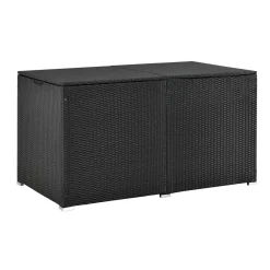Juskys Polyrattan Auflagenbox Ikaria 950 L Inkl. Deckel Mit Hubautomatik & Innenplane – Garten Kissenbox Für Balkon & Terrasse – Gartenbox Schwarz -Garten- & Gewächshäuser Geschäft a20536aba6e0a8251f9855e4cde39657